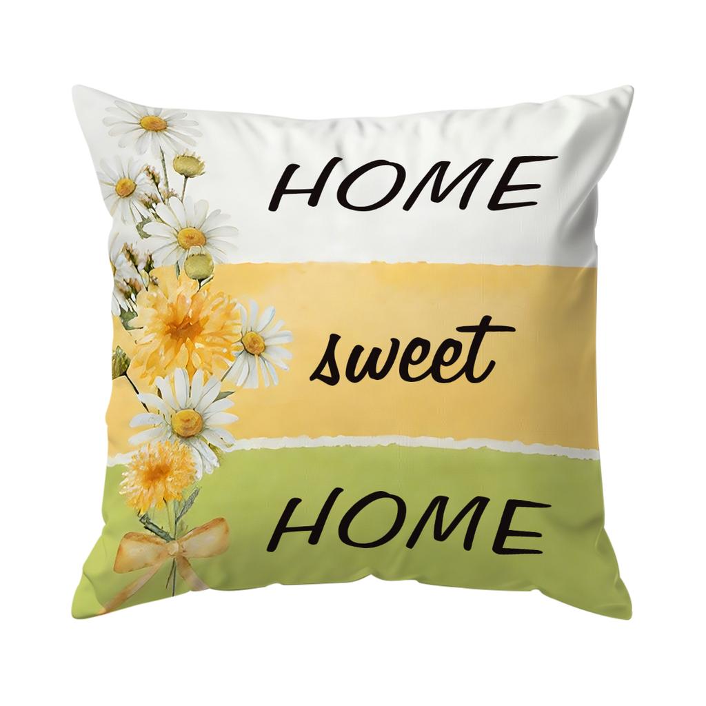 Spring Daisy Cushions Pillowcase Polyester Cushion Cover Throw Pillow Pillowcover Home Car Sofa Decor