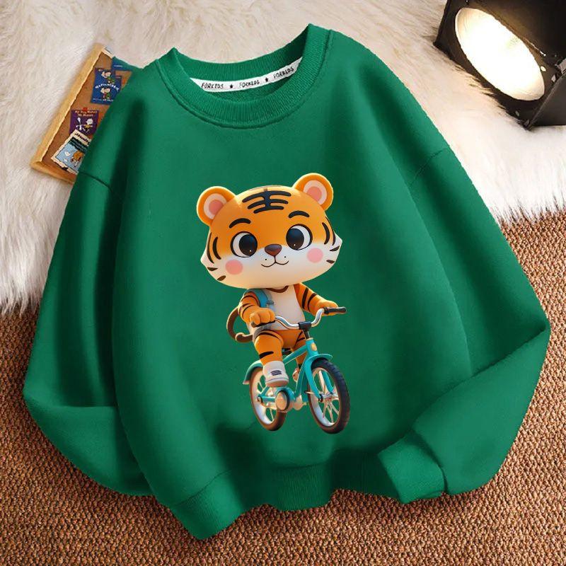 

Cute Little Tiger Hoodie for Children, A Casual Top for Boys and Girls iSpring and Autumn 150