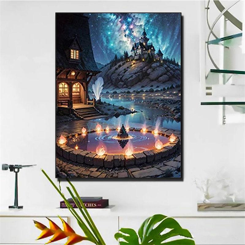 DIY Diamond Painting Castle Cross Stitch Kit Mosaic Art Diamond Painting Full Circle/Square Diamond Home Decoration