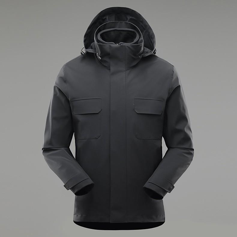 New Autumn and Winter Outdoor Jackets for Men and Women, Two-piece Set, Three-in-one Removable Windproof and Waterproof Mountaineering and Ski Suits