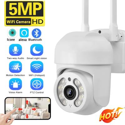 5MP PTZ Wifi Kamera Venkovní Domácí Video Dohled Bezdrátové IP Kamery HD Barevné Noční Vidění Bezpečnostní Ochrana ICse