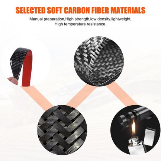 Soft Carbon Headlight Lower Eyebrow Sticker Trim For Nissan Pathfinder 2013-2018