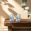 Explosive double-layer square hand-painted enamel color earrings, environmentally friendly alloy material earrings, daily versatile earrings.