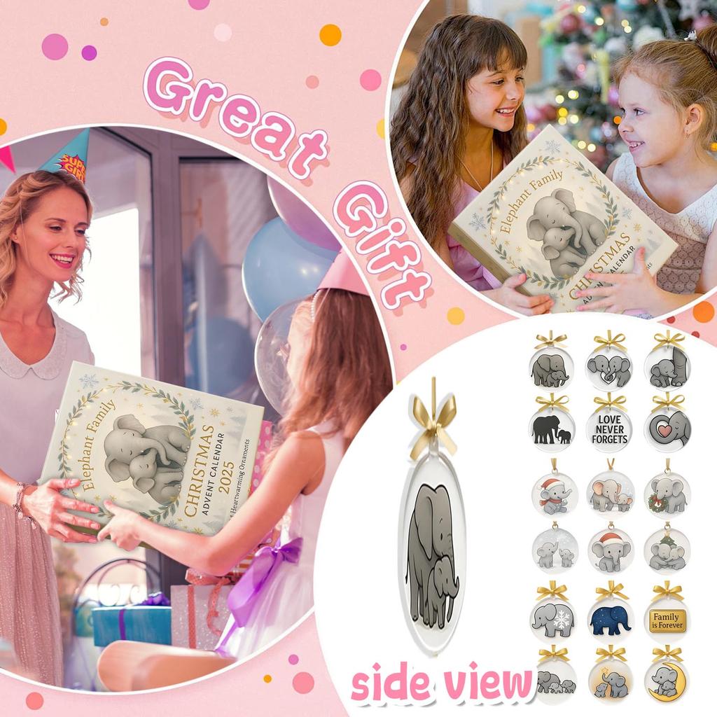 Kalendarz odliczający zawiera 24 prezenty, kalendarz odliczający i prezent-niespodziankę.