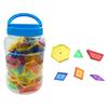 140Pcs Transparent Attribute Blocks Educational Pattern for Games Fractions