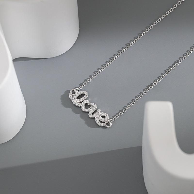 

Ожерелье в подарок на праздник Циси для женщин, оригинальный дизайн, персонализированная подвеска с надписью «LOVE»