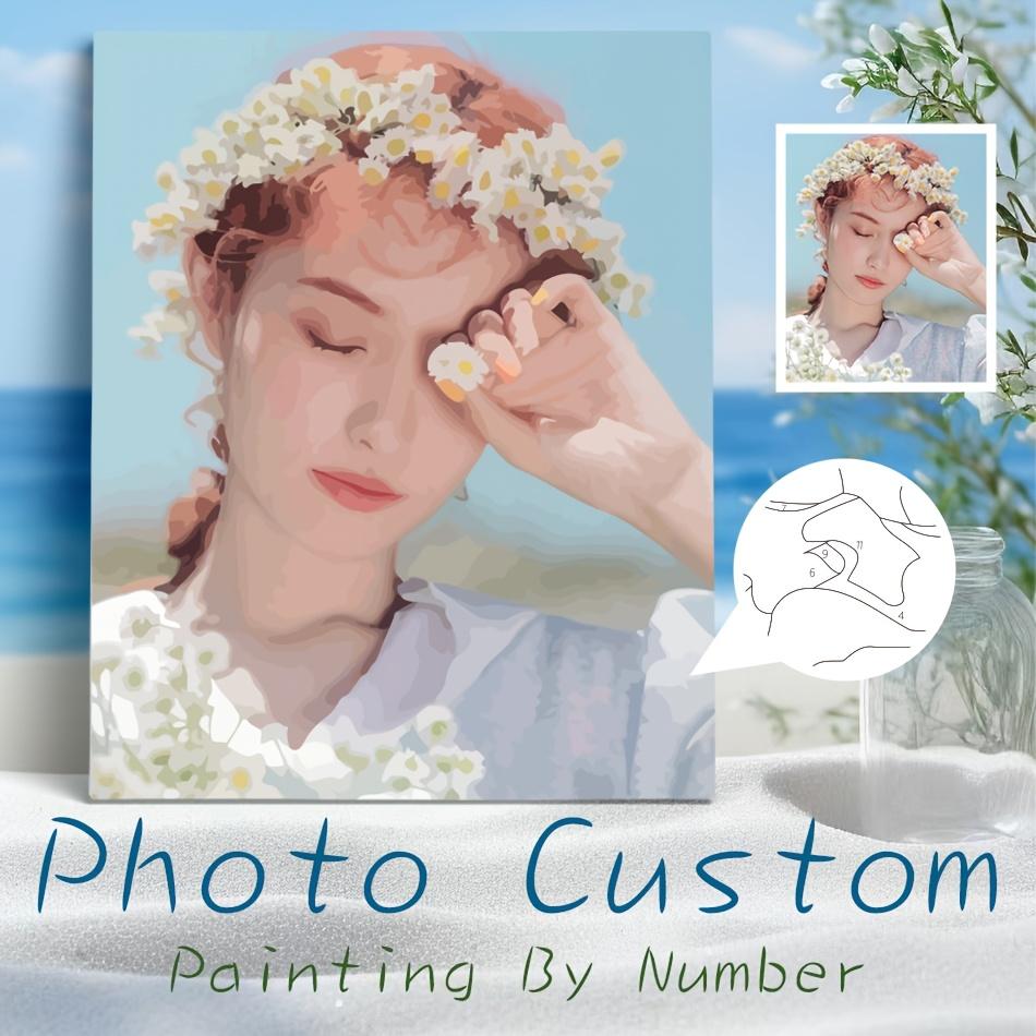 [Customized] 2D Flat DIY Paint By Numbers Kit Personalize Canvas Paint by Numbers for Beginners, DIY Adults Digital Oil Painting Kits