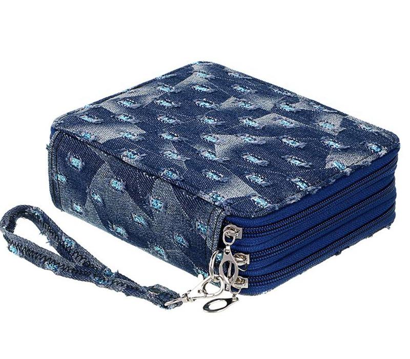 Kawaii Pencil Case for School Pen Box Big 72/120 Holes Penal Cute Bee Monkey Pencilcase Large Cartridge Stationery Korean Kit