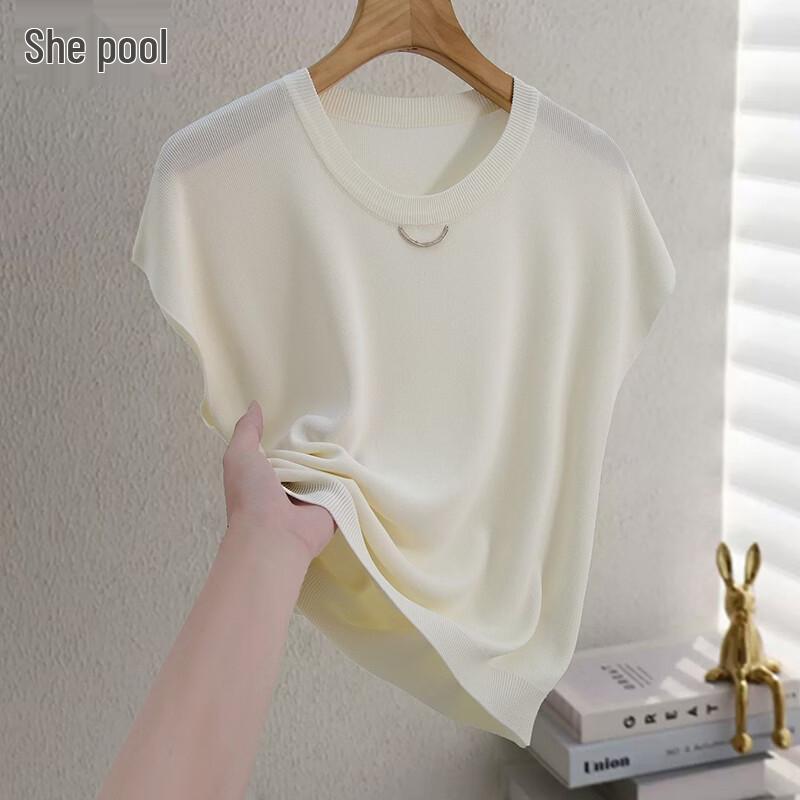 Women s Ice Silk Knit Sleeveless Top L