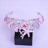 DIEZI Princess  Korean Pink Blue Crystal Starfish Crown Women Girls Birthday Wedding Bride Queen Bridal Tiaras Hair Headbands