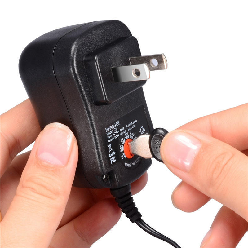 Universal Mains AC/DC Power Source Adaptor Supply Plug Charger 3V-12V @8 WWO66