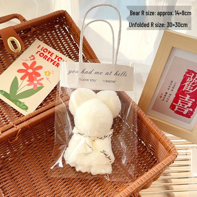 Bear-Shaped Coral Fleece Towel - Ideal Party or Event Gift