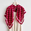 Classic polka dot simulation silk high-end large square scarf silk scarf printed shawl decorative scarf sunscreen scarf headscarf scarf