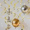 30Pcs Spiral Hanging Swirl Decorations Bright PVC Party Ceiling Hanging Decor Wedding Birthday Photo Props Swirl Decorations