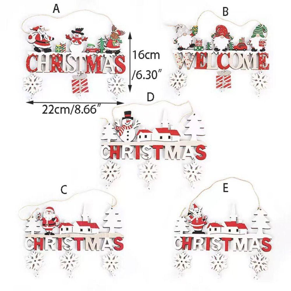 Elk Xmas Tree Ornaments Wooden Xmas Door Hanging Ornaments Wooden Christmas Pendants  Festival