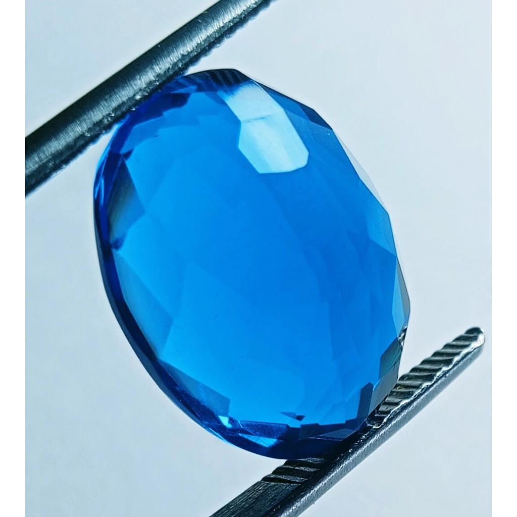 Natural London Blue Topaz 16-17 Ct Oval Certified Beautiful Loose Gemstone