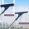 2 In 1 Window Mesh Screen Brush Dual-Sided Cleaning Blade Telescopic Long Handle Window Mop Squeegee Wiper for Home Cleaning
