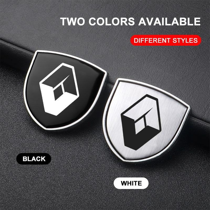 1 stk 3D Metall Auto Dørskjold Emblem Bil Karosseri Merke Klistremerke for Renault Dacia Megane 2 3 Clio 4 Captur Kadjar Fluence