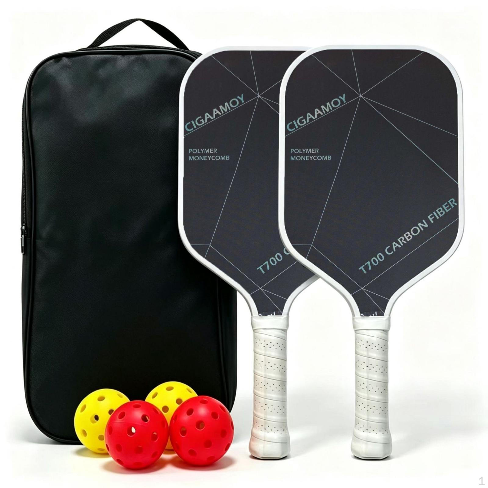 2 Pieces Paddle Racket Carbon Fiber