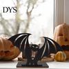 Black Bat Table Ornament Halloween Ornament, Solid Wood Tea Candle Holder, Horror Atmosphere Decor Spooky Decoration, for Desktop Electronic