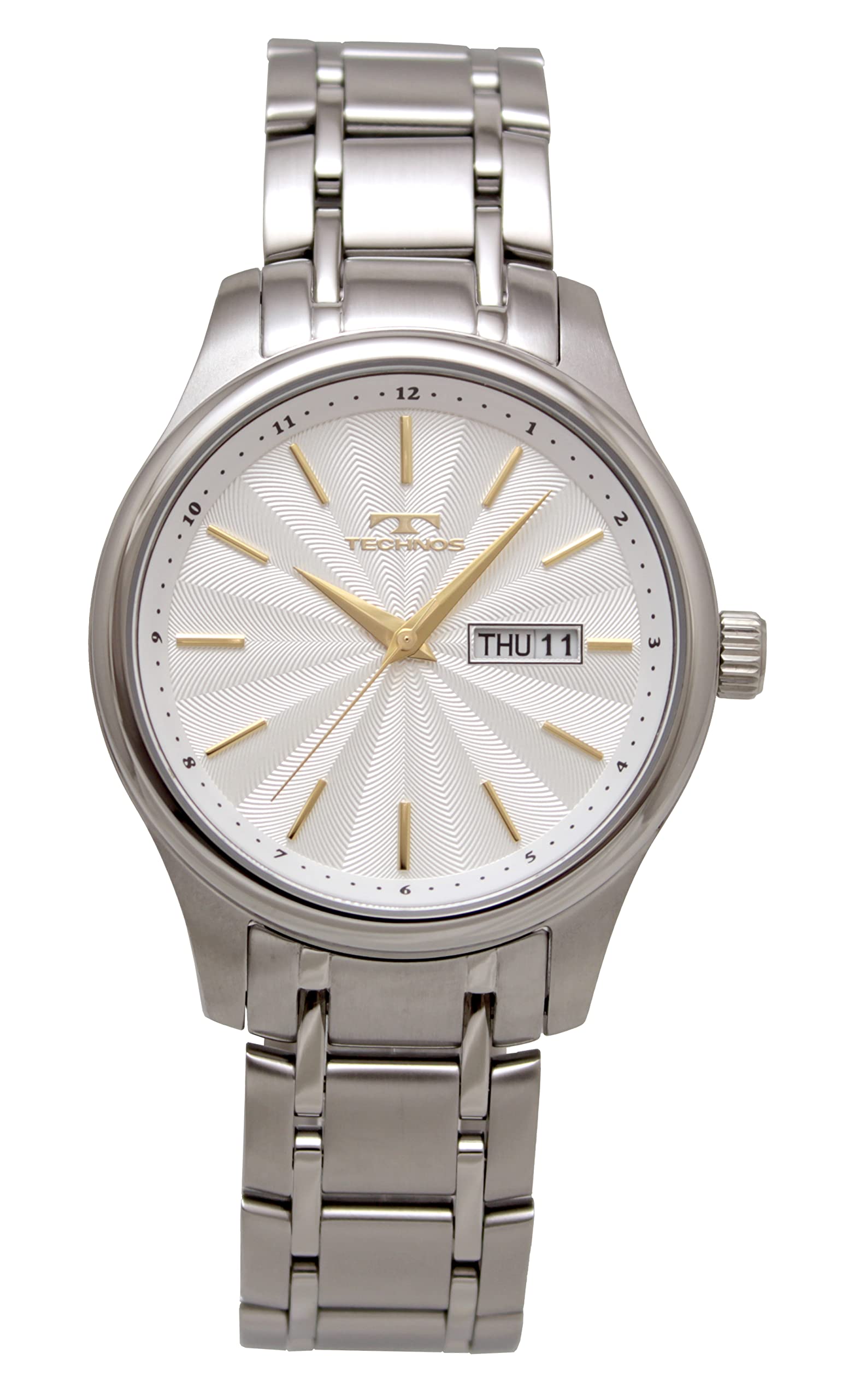 

Watch T6B50SS Silver [TECHNOS] Day-Date Men s