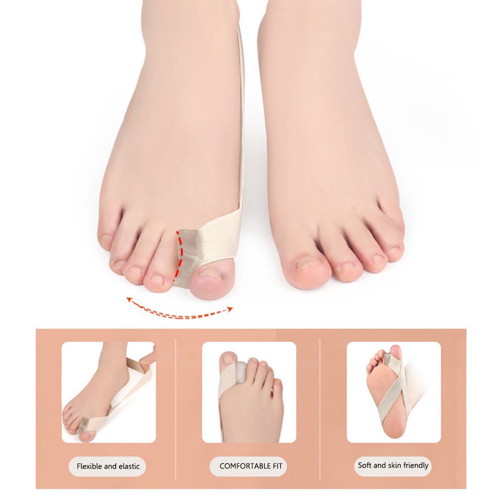 Unisex Toe Straightener Corrector Daily Wear Big Bone Toe Bunion Pull Strap Elastic Toe Separator Straightener for Foot Supplies