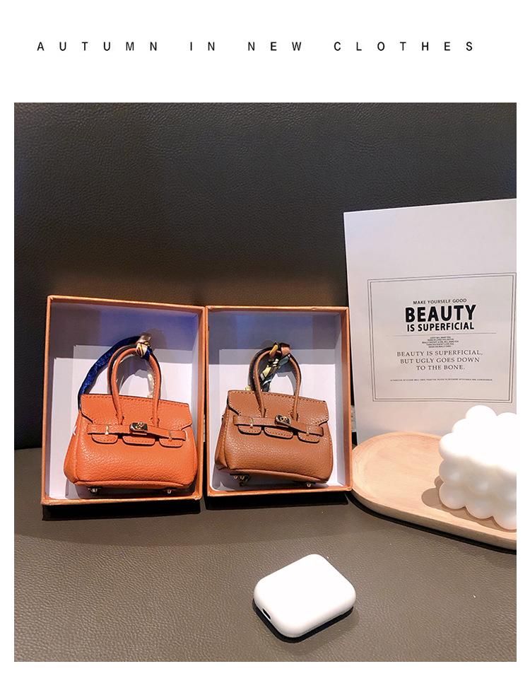 Modă H Mini Birkin Căști Bluetooth & Portofel Monede Breloc Charm