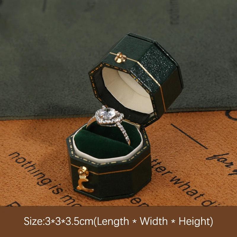 Retro Mini Ring Box High-end Diamond Ring Box Proposal Wedding Ceremony Jewelry Shooting Props Jewelry Storage Jewelry Gifts Box
