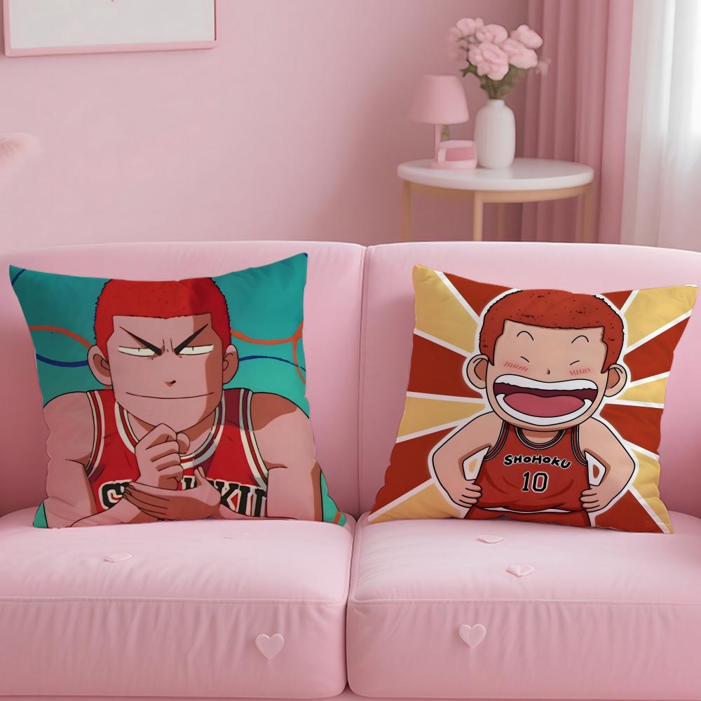Classic Anime Slam Dunk Cushion Cover Soft & Easy-Wash Pillow Case – Versatile for Couch, Bed, Travel and Office