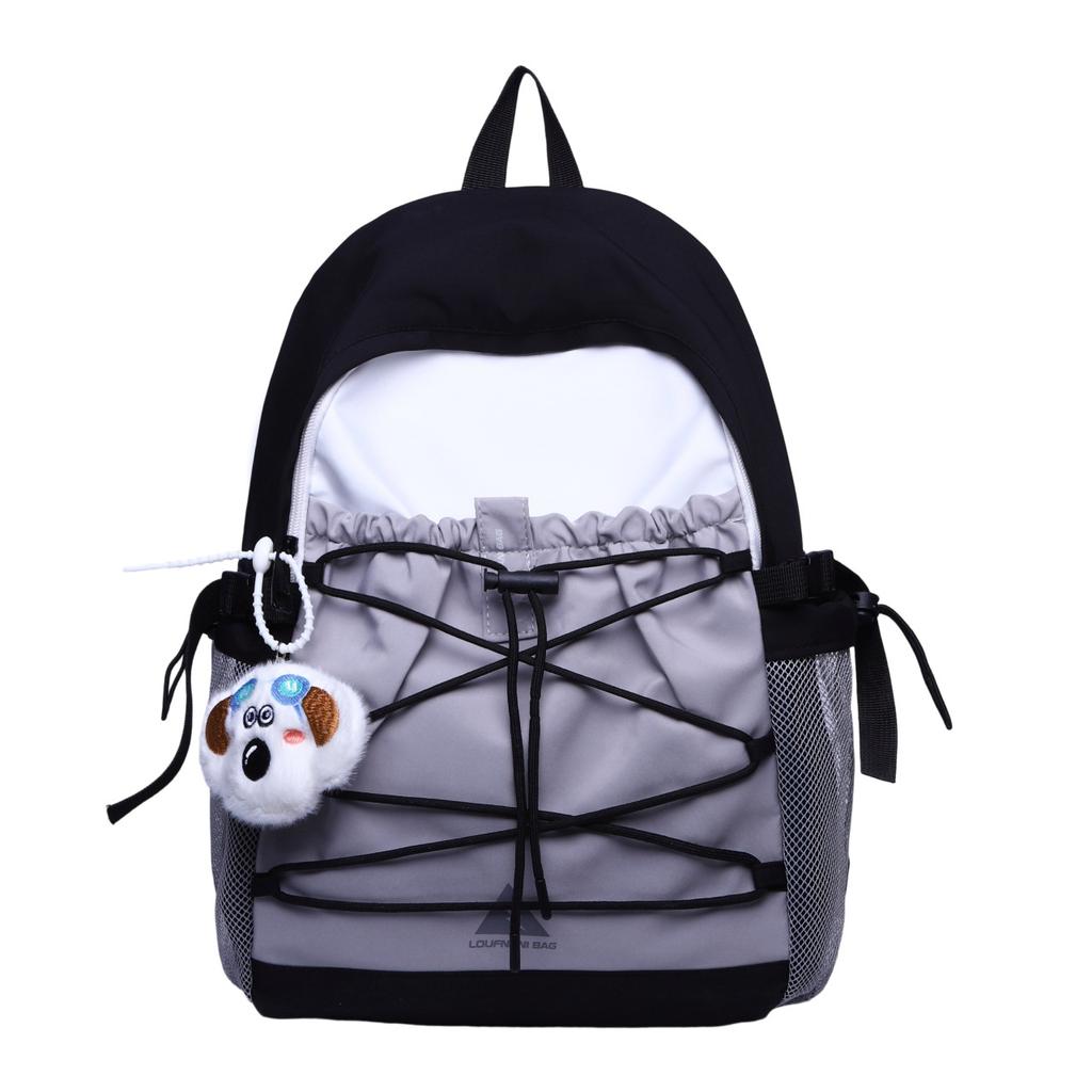 Schoolbag trendy lightweight travel bag small backpack high value junior and high school students class schoolbag new simple contrasting color b