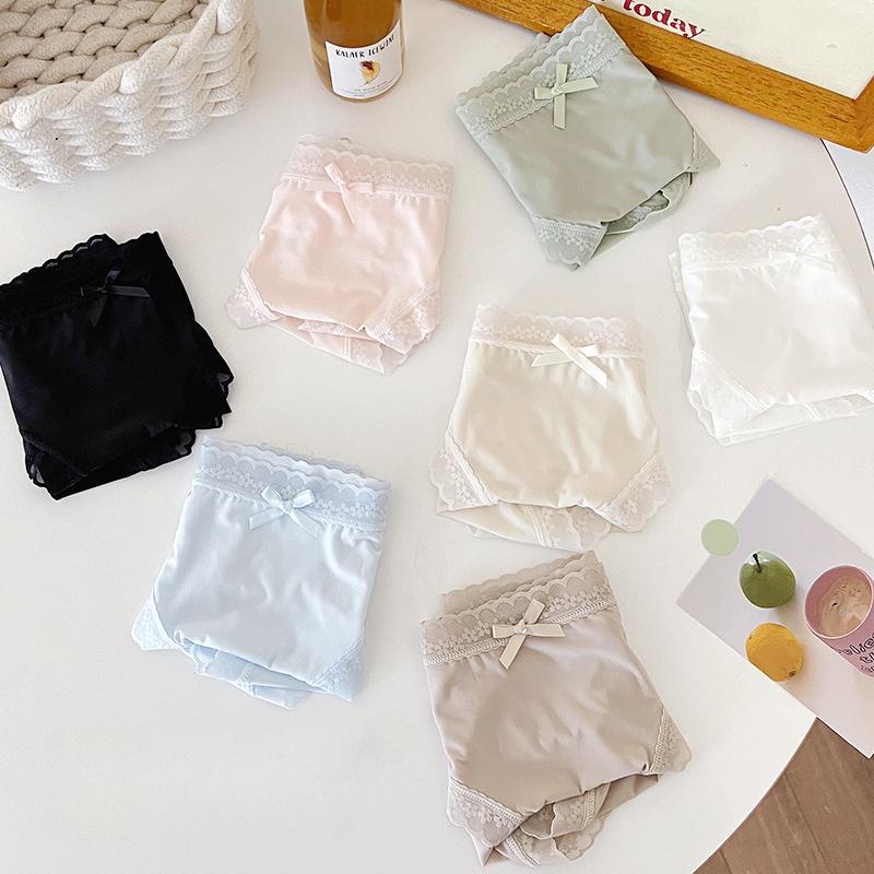 Bare Sense Eis-Seide Damen Slips Dünner Abschnitt Schnelltrocknend Atmungsaktiv Mittelhoch Geschnitten Mädchen Süße Reine Begierde Hautfreundliche Nahtlose Slips Sommer