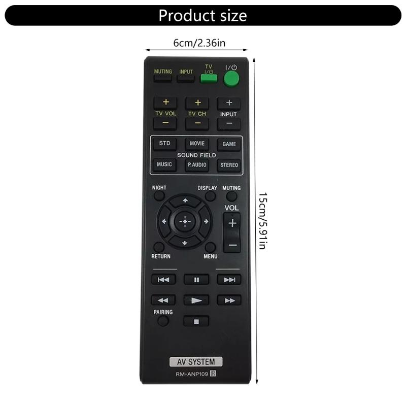 RM-ANP109 Replace Remote for EZW-RT50 HT-CT260H HT-CT260HP HT-CT260W EZWRT50 HTCT260H SACT260H Home Theater Receiver