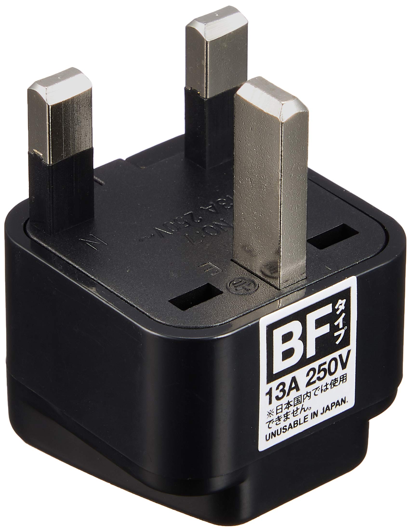 

Miyoshi MCO overseas power conversion plug BF type single outlet type universal outlet type MBA-SBF MBA-SBF чорний