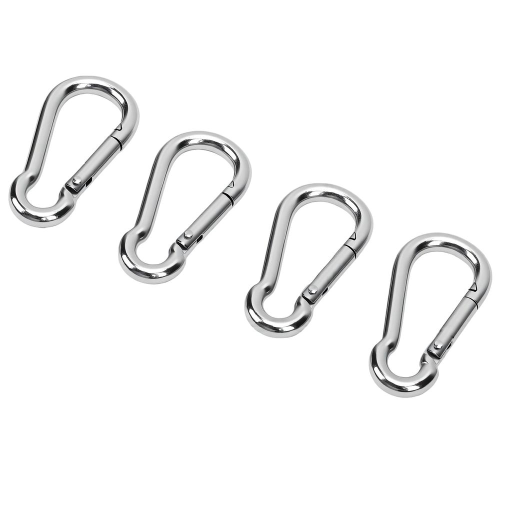 Kleiner Kletterhaken Erosionsbeständig Vielseitig Edelstahl Federkarabiner Clips Zum Angeln Camping 4 Stück