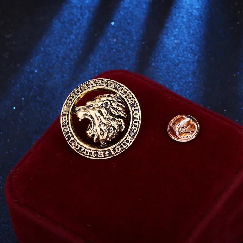 

Trendy Animal Style Lion Head Brooch for Men s Charm Classic Suit Shirt Badge Luxury Jewelry Accessories