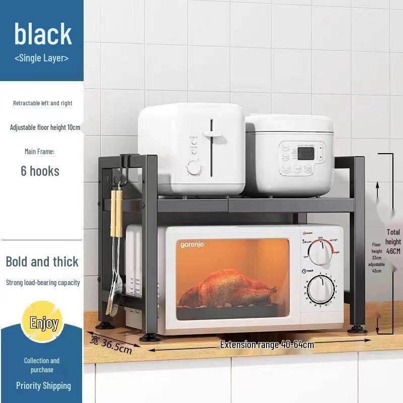 Microwave Oven Kitchen Storage Rack for Spices and Rice Cooker