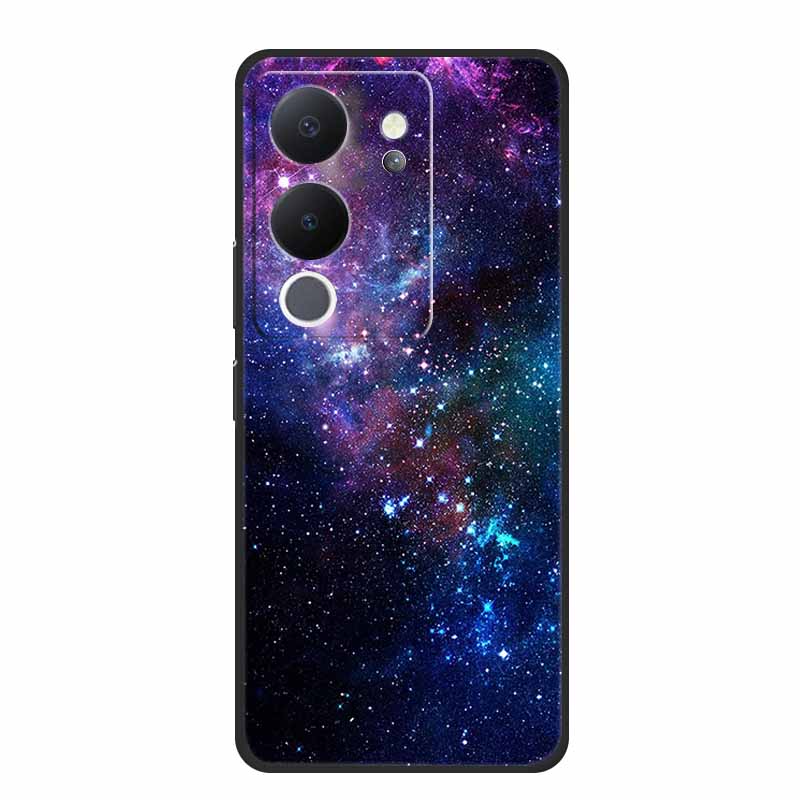 6.67" For Vivo V30 Lite Case Black Silicone Soft Phone Cases For Vivo V30 Lite Back Cover Case V 30 Lite Funda Coque Shell Capas