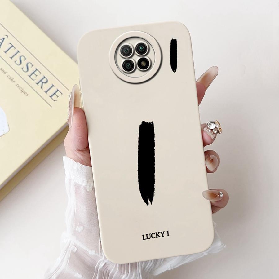 For Xiaomi Redmi Note 9T Case Soft Silicone Coque Lucky A-Z Letter Painted Shockproof Funda for Redmi Note 9 5G note9 TCover