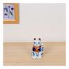 Yakushigama Maneki-neko (Beckoning Cat) Sometsuke (Blue and White) Good Luck 3.5-inch (Left Hand Rai