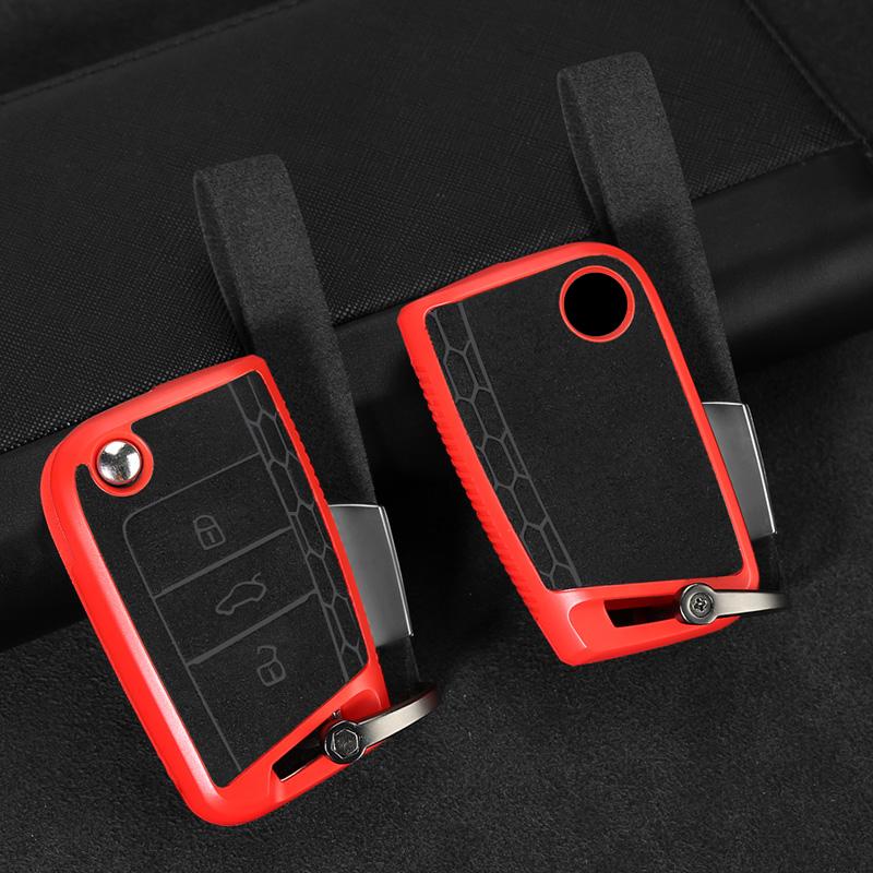 For Volkswagen VW Golf 7 Mk7 Tiguan MK2 Polo Seat Ibiza 6J Leon 5F FR MK3 Skoda Kodiaq Octavia 3 A7 Car Key Case Cover