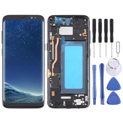 Für Samsung Galaxy S8 SM-G950 TFT LCD Bildschirm Digitizer Vollständige Baugruppe mit Rahmen (Schwarz)