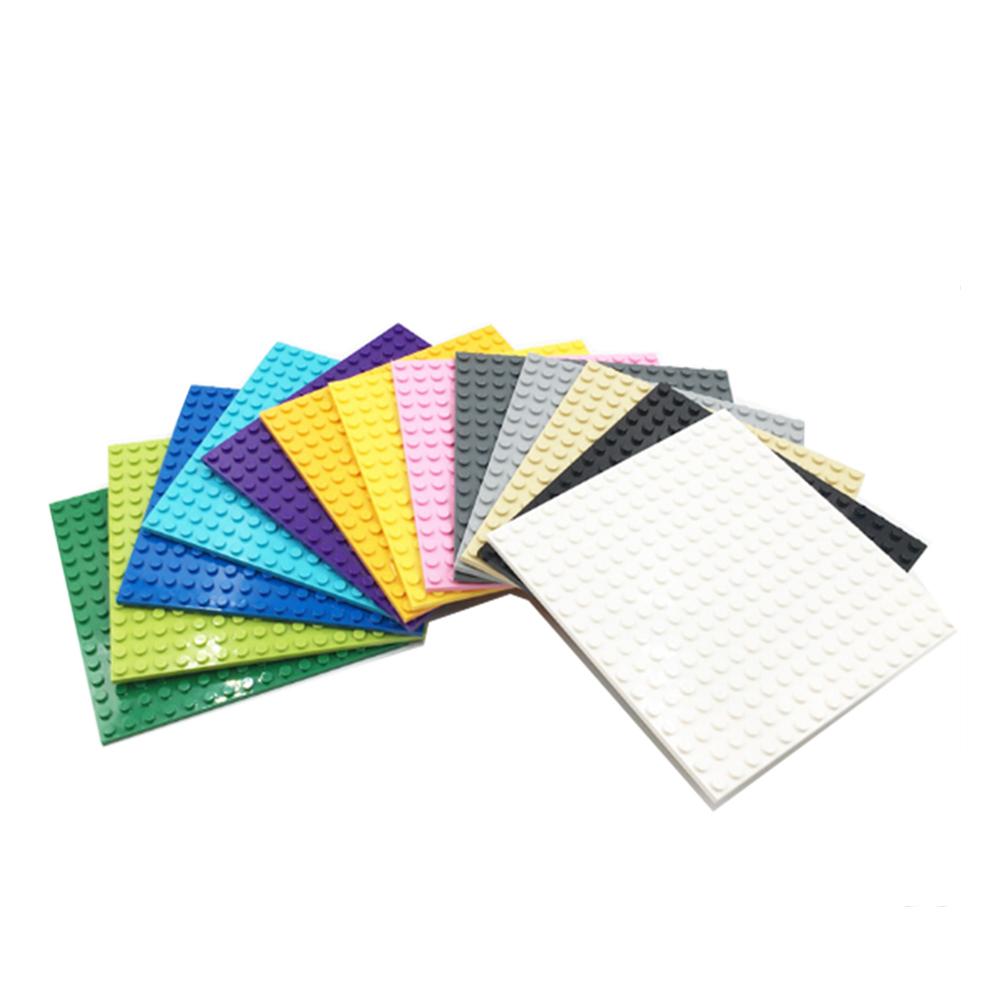 2PCS Double-sided Baseplates 16x16 Dots DIY Building Blocks Bricks 16*16 Assemblage Construction Toys Works With Featuring 91405