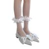 Novelty Petal Trim Sheer Nylon Socks Women Ankle High Socks Sweet Tight Hosiery Socks Sweet Crew Socks Streetwear