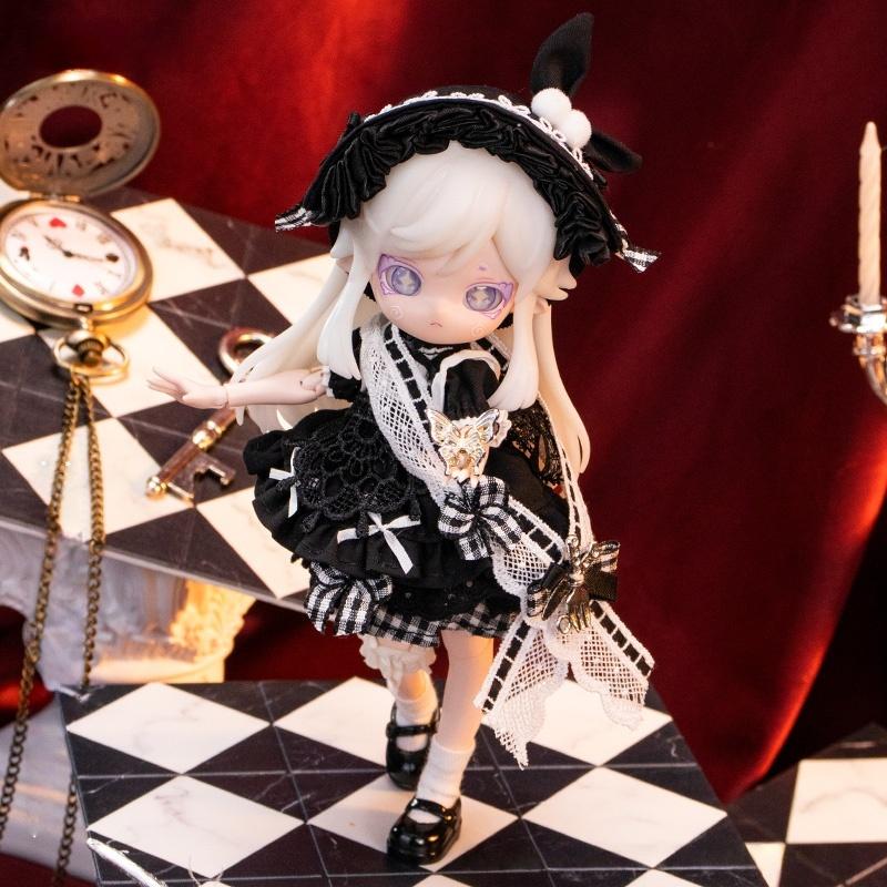 

COME4FREE 1/12 Лялька BJD Одяг для ляльки Опівнічна Аліса Серія Казок Сукня Набір одягу для ляльки OB11