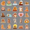 50 Groundhog Doodle Personalized Cartoon Animal Children's Gurgle Card DIY Mobile Box Stickers Waterproof