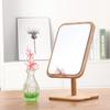 Double-Sided Magnifying Makeup Mirror - European-Style, Simple Solid Wood Design, HD Beauty Salon Mirror