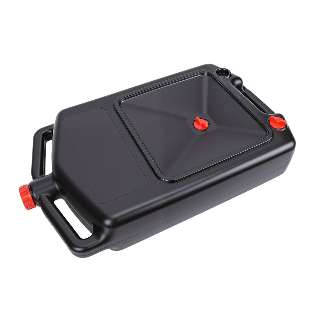 Oil Drain Container 12L Capacity Multifunctional Low Profile Design Automotive Oil Drain Pan with Handle for ATVs
