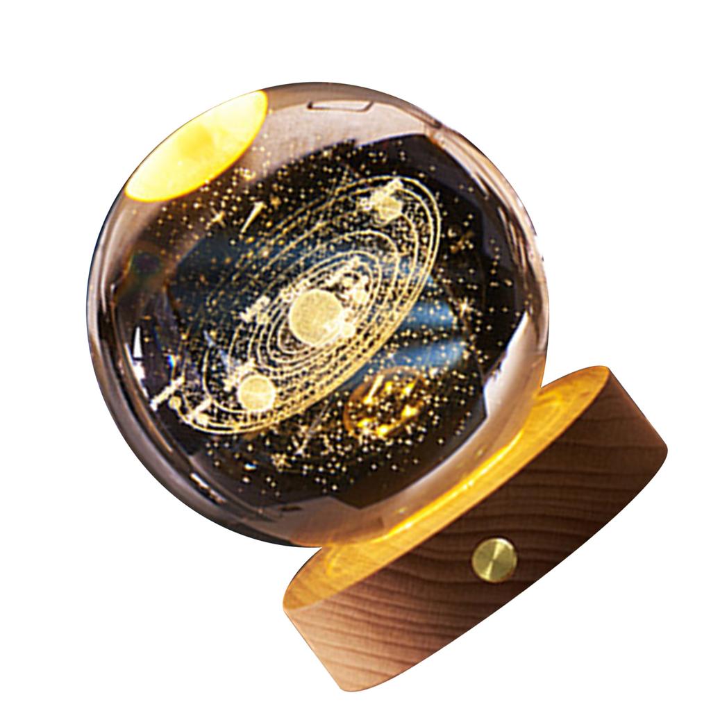 3D Crystal Ball Night Light Rechargeable Battery Soft Light Multifunction Crystal Ball Lamp with