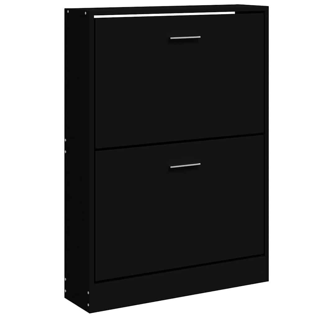 Shoe Cabinet Black 59 x 17 x 81 cm Particleboard