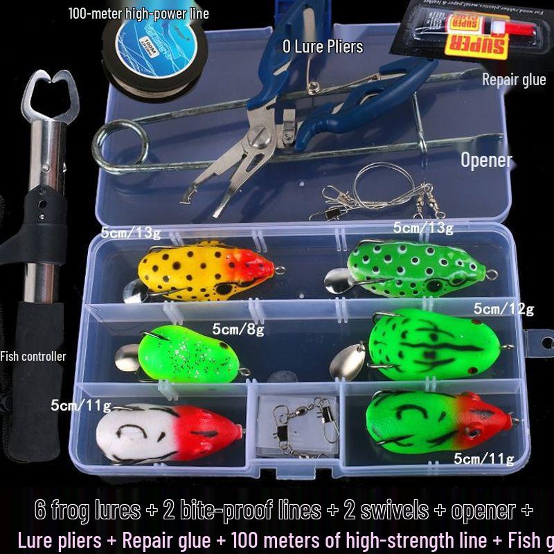 Schwimmende Froschköder Set: Weiche, Starke, Künstliche Froschköder mit Haken für Schwarzfisch